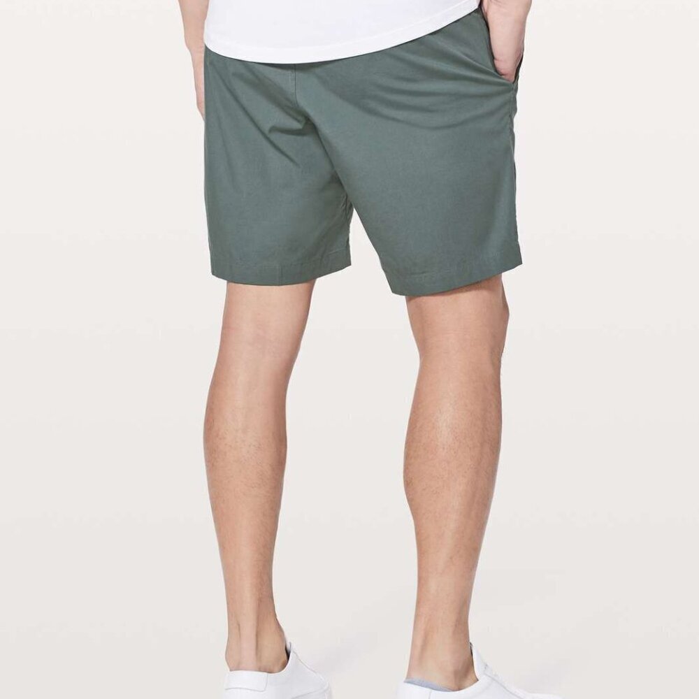 Lululemon - Men’s ‘Bowline’ Casual Short 8” Sea Steel, Drawstring - Green, Small - Picture 3 of 13